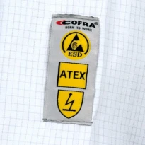 Weißes Arbeitshemd Cofra Electrostatic V462-0-09