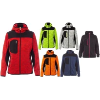 Ergonomische Softshell-Multitaschen-Jacke mit Strick-Design für Damen TRIP LADY - Payper