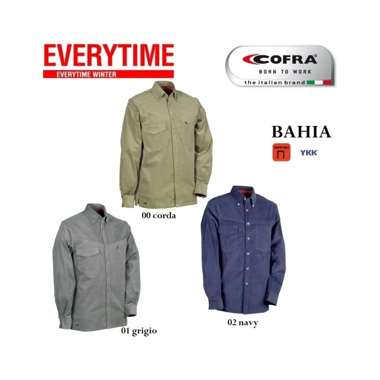 Stretch-Arbeitshemd aus Cord Cofra Bahia V107-0-00