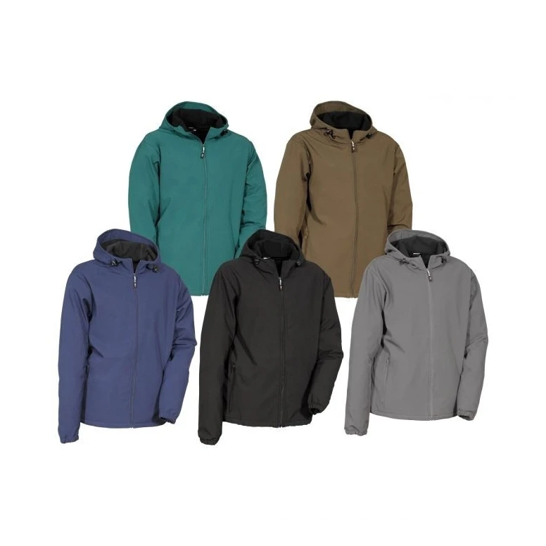 Arbeitsschutzjacke mit Kapuze, Stretch Softshell, Cofra Vannas mit Fleece-Innenfutter V546-0-02