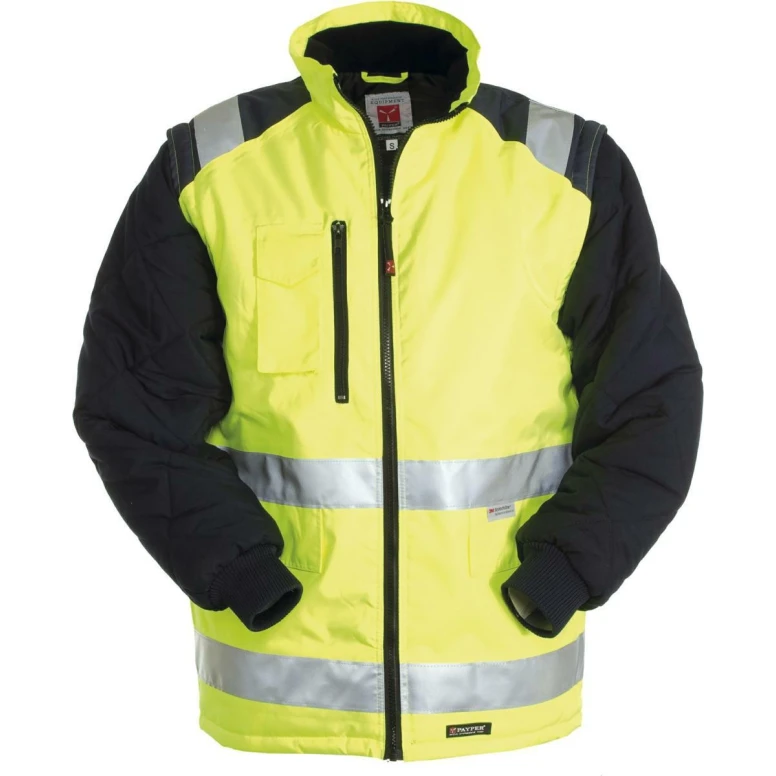 Zweifarbige Arbeitsjacke mit hoher Sichtbarkeit Multitasche Payper Hiway