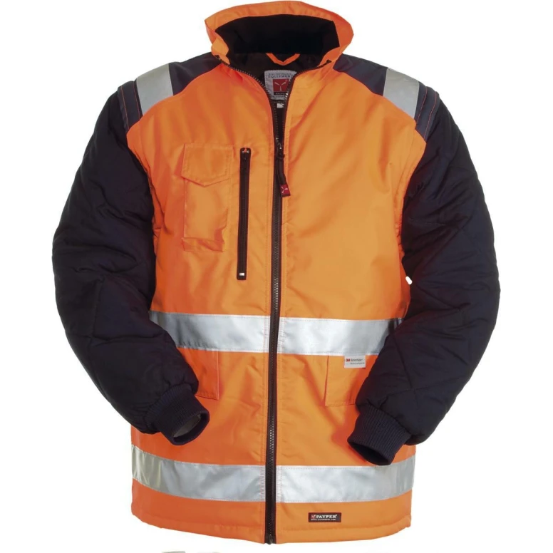 Zweifarbige Arbeitsjacke mit hoher Sichtbarkeit Multitasche Payper Hiway
