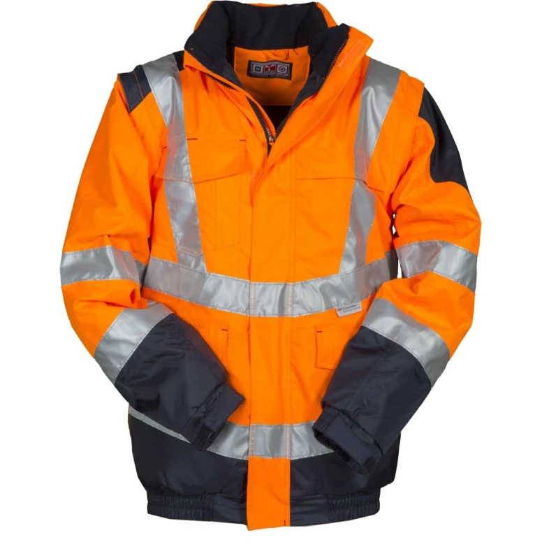 Zweifarbige Arbeitsjacke mit hoher Sichtbarkeit Multitasche Payper Interstate