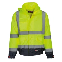 Zweifarbige Arbeitsjacke mit hoher Sichtbarkeit Multitasche Payper Paddock AY 7590