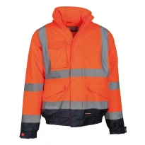Zweifarbige Arbeitsjacke mit hoher Sichtbarkeit Multitasche Payper Paddock AY 7590 2