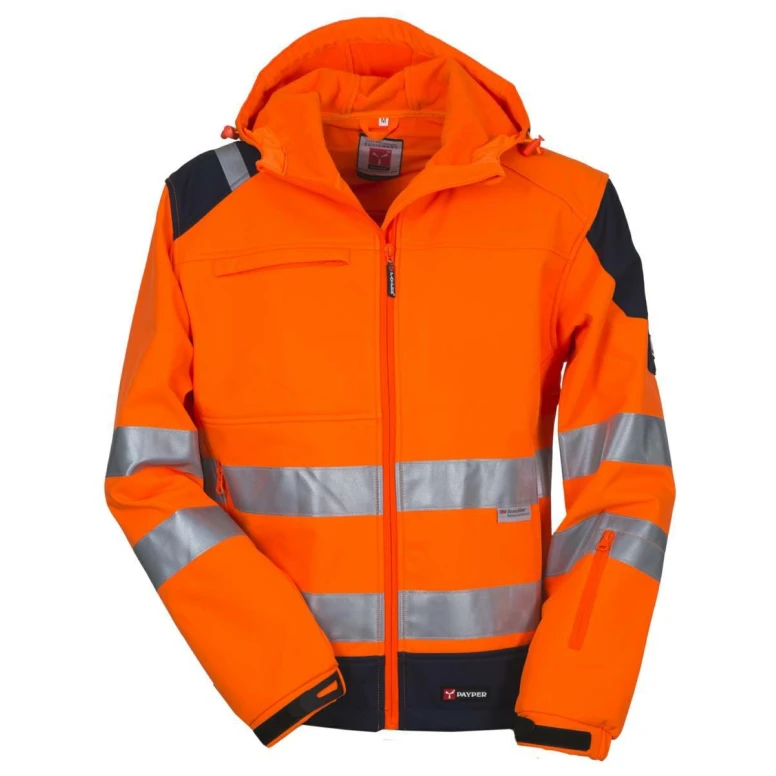 Zweifarbige Arbeitsjacke mit hoher Sichtbarkeit Multitasche Payper Shine 2.0 AY 7583