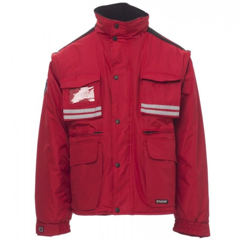 Multitaschen-Arbeitsjacke mit abnehmbaren Ärmeln und atmungsaktiven Einsätzen Tornado - Payper AY 7238