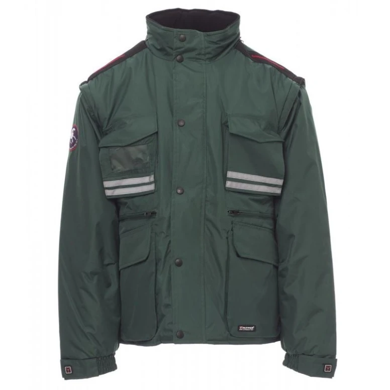Multitaschen-Arbeitsjacke mit abnehmbaren Ärmeln und atmungsaktiven Einsätzen Tornado - Payper AY 7238