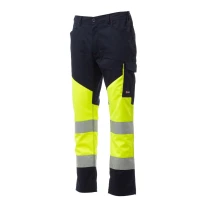 Zweifarbige Arbeitsbundhose mit hoher Sichtbarkeit und vielen Taschen Payper Working Summer AY 7593